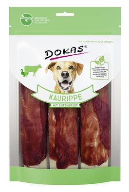 DOKAS ¦ Kaurippe mit Entenbrustfilet - 1 x 210g ¦ Kauartikel für ausgewachsene Hunde