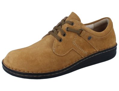 FINN Comfort Vaasa Herren Halbschuhe Schnürschuhe braun mustard/ Soft