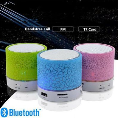 Bluetooth Mini LED Lautsprecher Speicherkarte USB Musik Wireless Speaker Handy