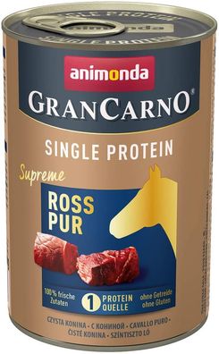 animonda - GranCarno ¦ Adult Single Protein - Ross pur - 6 x 400 g ¦ nasses Hunde...