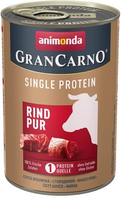 animonda - GranCarno ¦ Adult Single Protein - Rind pur - 6 x 400 g ¦ nasses Hundef...
