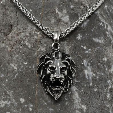 Lederkette Edelstahl 316 LION HEAD