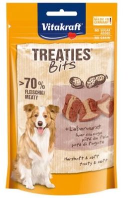 Vitakraft ¦ Treaties Bits - Leberwurst - 6 x 120g ¦ Snack's für Hunde