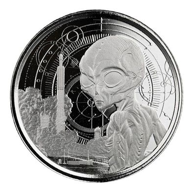 Scottsdale Mint Space Alien 0,5 oz 999 Silbermünze 2$ Stempelglanz 4000 Stück