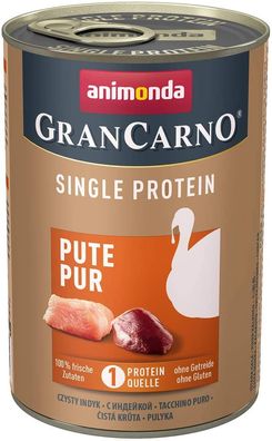 animonda - GranCarno ¦ Adult Single Protein - Pute pur - 6 x 400 g ¦ nasses ...