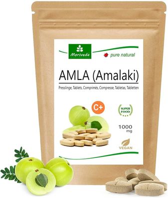 MoriVeda® Amla Tab 1000 mg, natürliches Vitamin-C, Chrom, 60 Stk.
