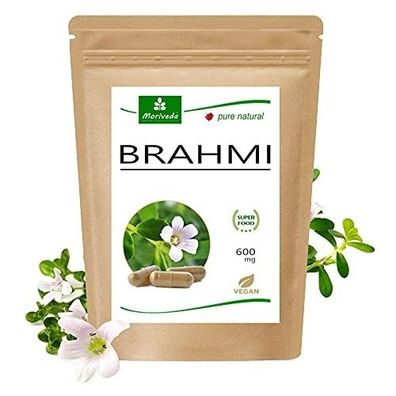 MoriVeda® Brahmi Kapseln I 2 Monatspackung I Brain Booster I Vegan, ohne Zusatzstoffe