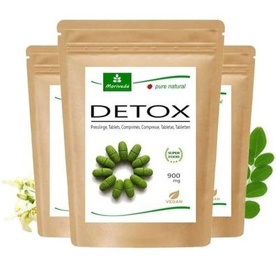 MoriVeda® Moringa Detox - 4 Superfoods zum Entgiften 360 Stk.