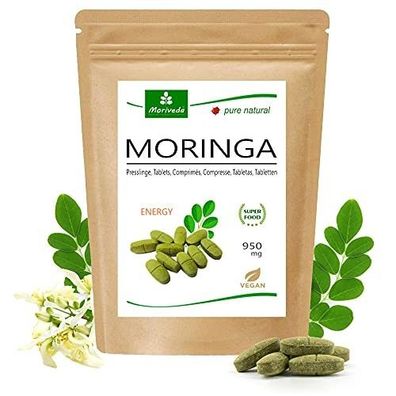 Moringa Energy Tabs 950mg, mit Qualitätsgarantie (1x120 Tabletten)