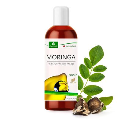 MoriVeda® Moringa Basic Öl kaltgepresst, 100 ml, aus Oleifera Samen & Schoten