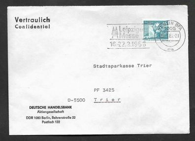 Umschlag DDR Berlin nach Trier 17.1.86