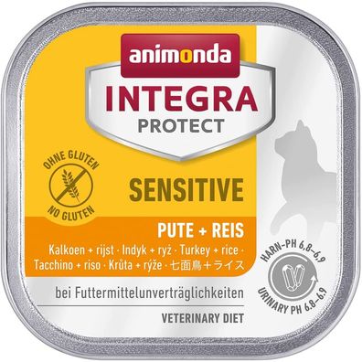 animonda ¦ Integra Protect Sensitive - Pute + Reis - 16 x 100 g ¦ Diät - nasses ...