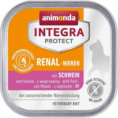 animonda¦ Integra Protect Nieren - Schwein - 16 x 100 g ¦ nasses Katzenfutter bei ...