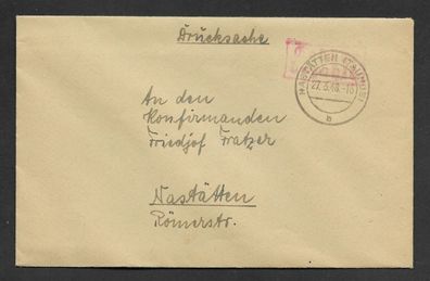 Umschlag alliierte Besetzung Französische Zone Rheinland Pfalz 27.3.48 N 1