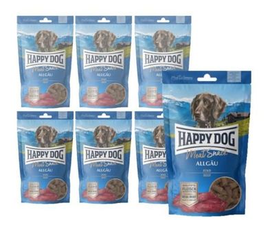 Happy Dog ¦ Meat Snack - Allgäu - Rind - 6 x 75g ¦ Snack's für Hunde