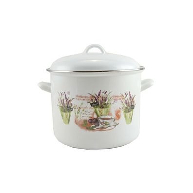 Topf Kochtopf Suppentopf Emailliert Emaille 26 cm 10 L Lavendel Perfect Home