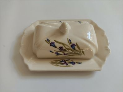 Butterdose von Vanilia Keramia Handbemalt Handgemacht Lavendel