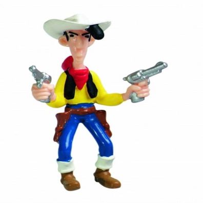 Plastoy PLA63101 Lucky Luke mit 2 Pistolen Spielfigur Sammelfigur