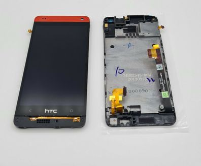 Original HTC One M4 Mini Display Touchscreen Touch Bildschirm Frame Glas Rot