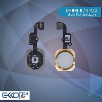 HomeButton für iPhone 6 / 6 Plus 6+ Gold Flex Kabel Knopf ID Sensor Taste
