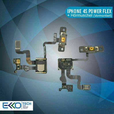 iPhone 4s PowerFlex Schalter Kabel Hörmuschel Button Blitz Licht On Off Mikro