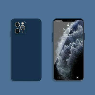 Schutzhülle für iPhone 11 Pro Max Kamera Schutz Silikon Case Cover Blau Blue