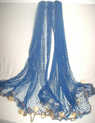 DEKO- Fischernetz mit Schwimmern - 2,5X 2,5 m- Farbe blau