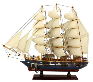 Modell- Segelschiff, Schiffsmodell Segler Holz 47 cm