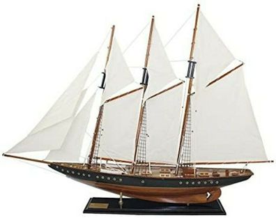 Großes Segelschiff, Schiffsmodell, Segelyacht - Holz und Stoffsegel 119 cm (Gr. Groß)