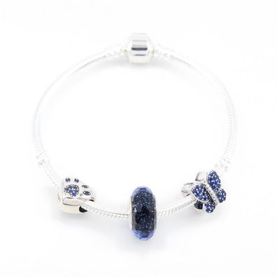 Armband mit Charms "Midnight Pets", 925er Silber, 16-21cm, passt zu Pandora