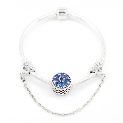 Armband mit Charms "Stern meines Herzens", 925er Silber, 16-21cm, passt zu Pandora