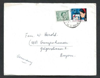 Umschlag Australien gelaufen nach Gunzenhausen