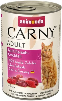 animonda ¦CARNY - Adult Multifleisch-Cocktail - 6 x 400 g ¦ nasses Katzenfutter ...