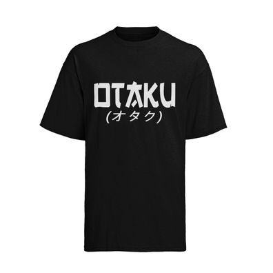Herren T-Shirt Otaku Japanisch Logo Geek Nerd Anime Japan Asian Nred Geek Shirts