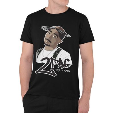 2pac Hip Hop Erinnerung tupac Shakur RIP rapper Musik T Shirt Herren XS - XXXL