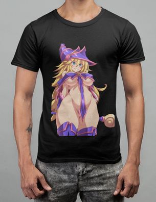 Girl Dark Magician Hentai Schwazes Magier Mädchen Sexy YuGiOh T-Shirt Herren