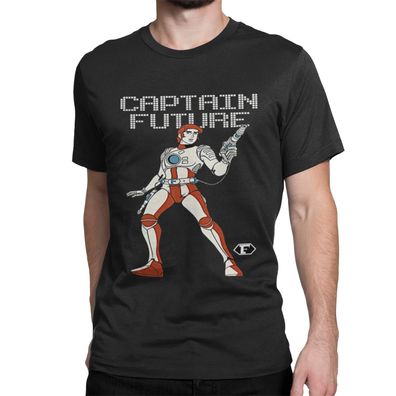 Science Fiction Captain Future Retro Anime Manga Curtis Newton Rundhals T-Shirt
