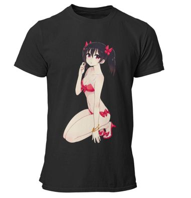 T-Shirt Rundhals Unisex Sexy Girl bikini HENTAI Queen Otaku Manga Anime