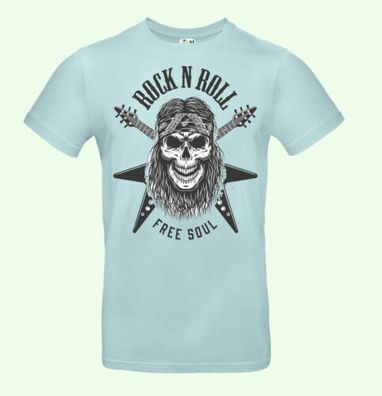 Rock ’n’ Roll Free Soul Totenkopf - Herren T-Shirt aus Bio Baumwolle