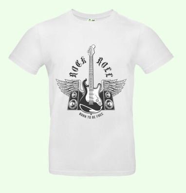 Rock ’n’ Roll Born to be Free - Herren T-Shirt aus Bio Baumwolle