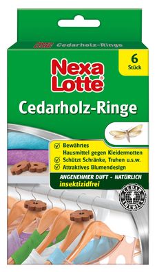 NEXA LOTTE® Cedarholz-Ringe, 6 Stück