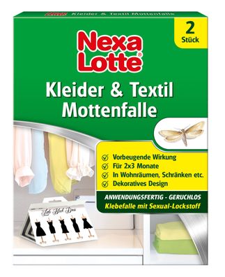 NEXA LOTTE® Kleider- & Textil-Mottenfalle, 2 Stück