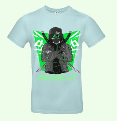 Anime Street Ninja Anarchy - Herren T-Shirt aus Bio Baumwolle