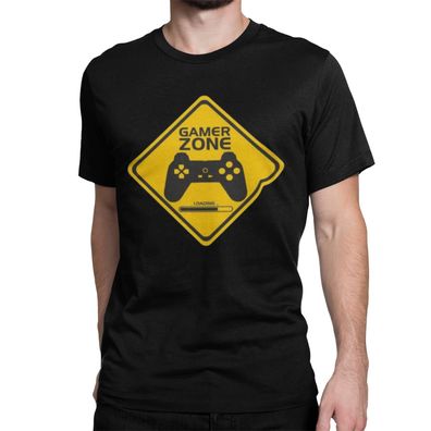Gamer Zone Loading Top Geek Nerd Zocker Konsole PC Gamer Bio Herren T-Shirt