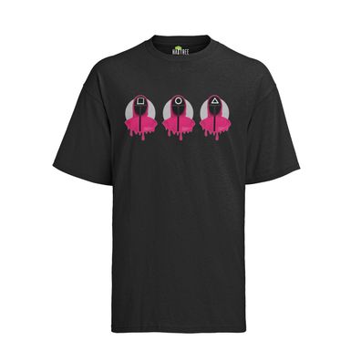 Squid Game Masken Mann Kreis Viereck Dreieck Netflix Serie SG Herren Bio T-Shirt
