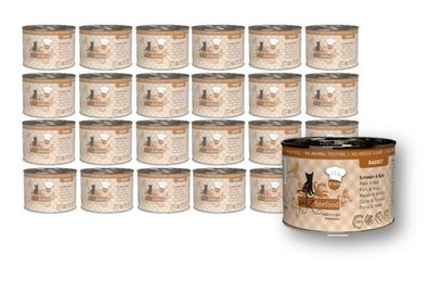 catz finefood - Ragout ¦ N° 609 - Schwein & Kalb - 24 x 190g ¦ nasses Katzenfutter...