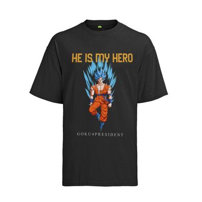 Son Goku He is my Hero Angel Goku 4 President Anime Dragon Ball Herren T-Shirt