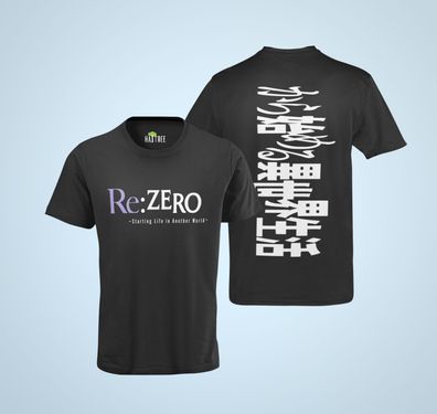 Re: Zero Starting Life in Another World Anime Logo Titel HerrenT-Shirt Herren