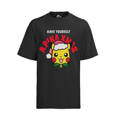 Süsses Pikachu Weihnachts Pokemon Pika Süßes Kawaii Xmas Chrismas Herren T-Shirt