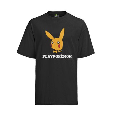 Pikachu Playboy Bunny Parodie Pokemon Pika Puma Anime Geschenk Herren T-Shirt
